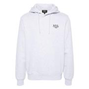 Katoenen hoodie in verschillende kleuren A.p.c. , Gray , Heren