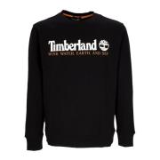 Zwarte Crew Neck Sweatshirt Lange Mouw Timberland , Black , Heren