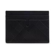 Leren kaarthouder Burberry , Black , Heren