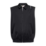 Vest met logo Marni , Black , Dames