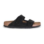 Zwarte Suède Sandalen Birkenstock , Black , Heren