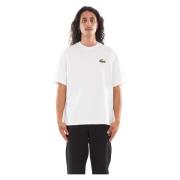 Losse Croc Tee in 001 Lacoste , White , Heren