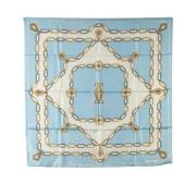 Pre-owned Silk scarves Cartier Vintage , Blue , Dames