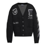 Wollen vest met logo Off White , Black , Heren