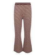 Beige Broek, Viscose/Polyester Mix, Gemaakt in China Diane Von Fursten...