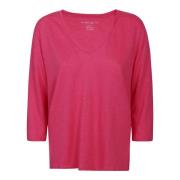 Linnenmix Fuchsia T-shirts en Polos Majestic Filatures , Pink , Dames