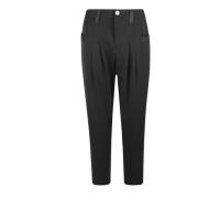 Broek Zwart High , Black , Dames