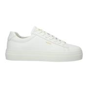 Witte Leren Sneaker Blackstone , White , Dames