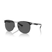 Klassieke zonnebril met groene lenzen Persol , Black , Unisex