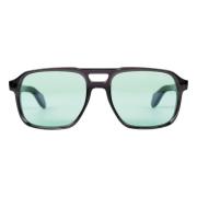 Retro Aviator Zonnebril in Donkergrijs Cutler And Gross , Green , Here...