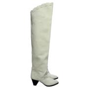 Pre-owned Suede boots Isabel Marant Pre-owned , White , Dames