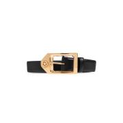 Leren riem Versace , Black , Heren