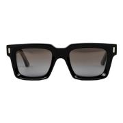 Retro Vierkante Zonnebril in Zwart Cutler And Gross , Black , Heren