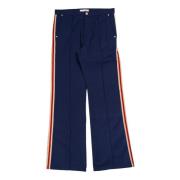 Blauwe Navy Katoenen Broek Wales Bonner , Blue , Heren