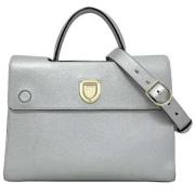 Pre-owned Leather dior-bags Dior Vintage , Gray , Dames