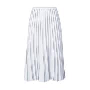 Geplooide Midi Rok met Contrasterende Strepen Proenza Schouler , White...