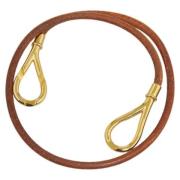 Pre-owned Leather necklaces Hermès Vintage , Brown , Dames