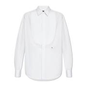 Katoenen overhemd met verborgen knoopsluiting Dsquared2 , White , Dame...