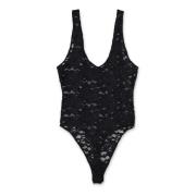 Zwart Kant Bodysuit Damesondergoed Anine Bing , Black , Dames