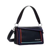 Moderne Zwarte Handtas Dames Collectie Desigual , Black , Dames