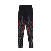 Vlammenprint Zwart/Rode Leggings Vrouwen Vision OF Super , Multicolor ...