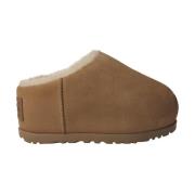 Kameel Slide Klompen met Gewatteerd Schuim UGG , Brown , Dames