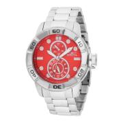 Ripsaw Heren Quartz Horloge Rode Wijzerplaat Invicta Watches , Gray , ...