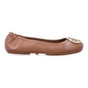 Elegante Gesloten Ballet Flats Royal Tan Tory Burch , Brown , Dames