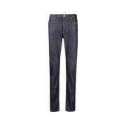 Blauwe Katoenen Straight Jeans Indigo A.p.c. , Blue , Heren