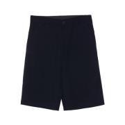 Zwarte Wollen Shorts op Maat Gr10K , Black , Heren