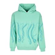 Outline Hoodie Mint Lichtgewicht Sweatshirt Octopus , Green , Heren