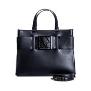 Stijlvolle Synthetisch Leren Handtas Armani Exchange , Black , Dames