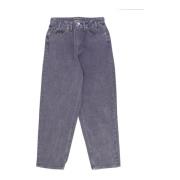 Paarse Gewassen Loszittende Jeans HUF , Purple , Heren