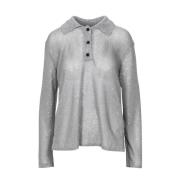 Grijze Paillettrui Lurex Garen Msgm , Gray , Dames