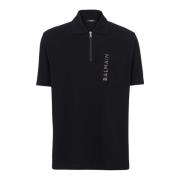 Gelamineerde Rits Polo Balmain , Black , Heren