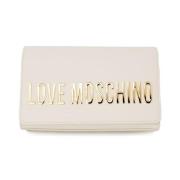 Faux Leren Handtas Lente/Zomer Collectie Love Moschino , Beige , Dames