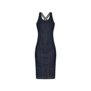 Denim jurk Alaïa , Blue , Dames