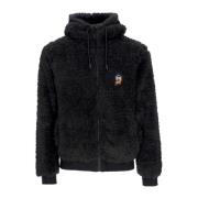 Sherpa Zip Hoodie Graphite Dolly Noire , Gray , Heren