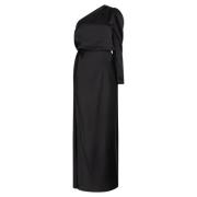 Zwart Asymmetrisch Avondjurk Dante 6 , Black , Dames