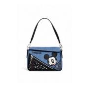 Blauwe Moderne Polyurethaan Handtas Vrouwen Desigual , Blue , Dames