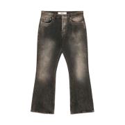 Vintage Roest-Grijze Bootcut Jeans Séfr , Brown , Heren