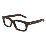 Bruine Rechthoekige Bril Gucci , Brown , Unisex