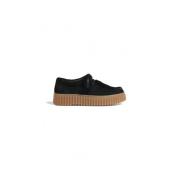 Platte Sponge en Suède Rubberen Schoen Clarks , Black , Dames