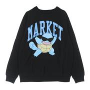 Squirtle Arc Crewneck Sweatshirt Pokemon Print Market , Black , Heren