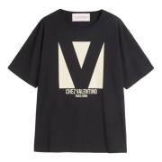 Zwarte Jersey Katoenen T-shirts en Polo's Valentino Garavani , Black ,...