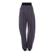 Grijze Wijde Broek met Ritssluiting Pinko , Gray , Dames