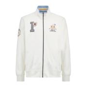 Heren City Full Zip Sweater La Martina , White , Heren