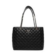 Elegante Zwarte Shopper Tas Guess , Black , Dames