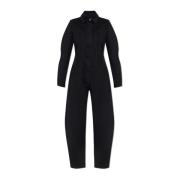 Denim jumpsuit Alaïa , Black , Dames