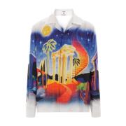 Cubaanse Kraag Lange Mouw Shirt Casablanca , Multicolor , Heren